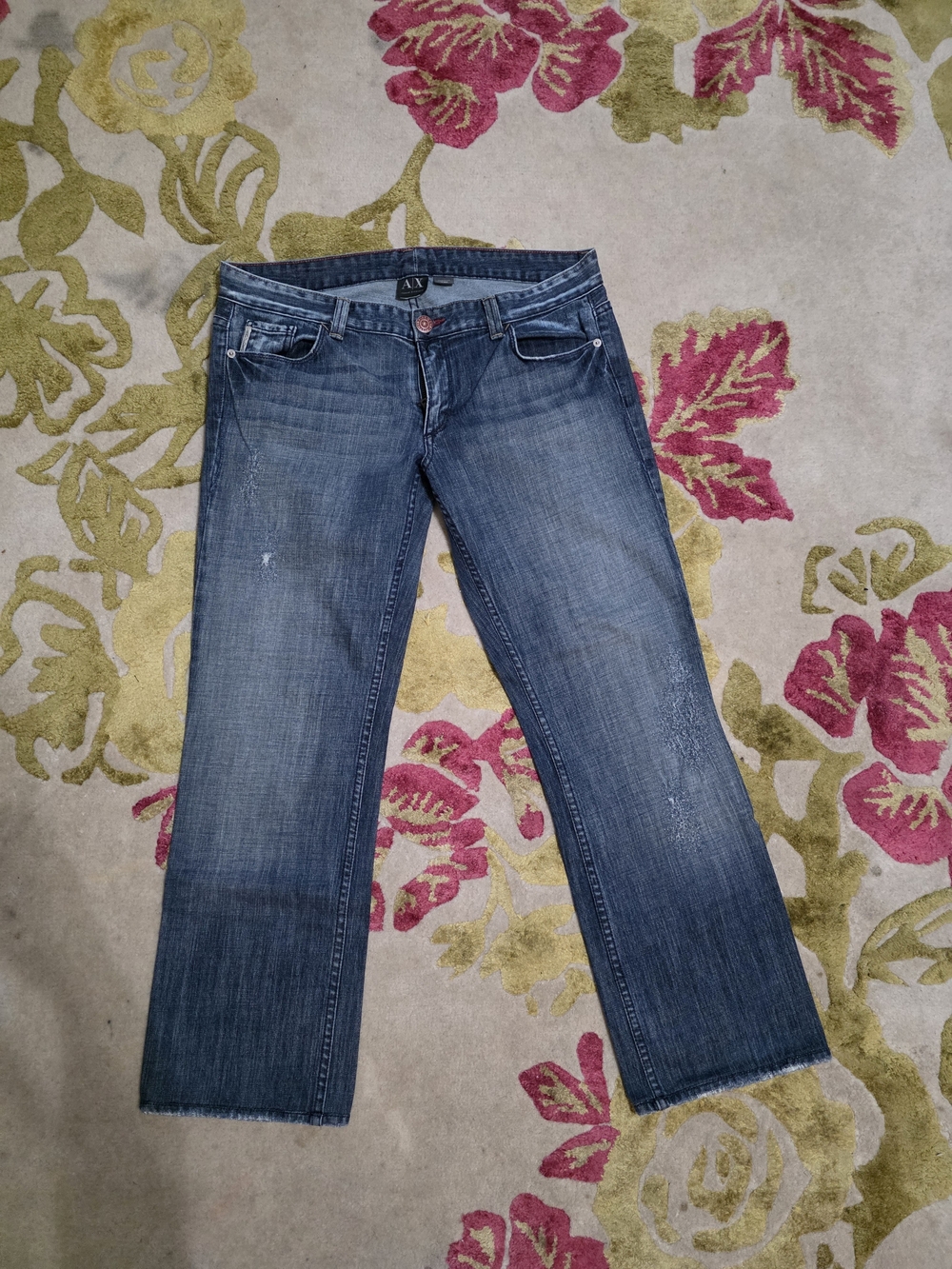 A/X Armani Exchange Women's Blue Boot-Cut Jeans